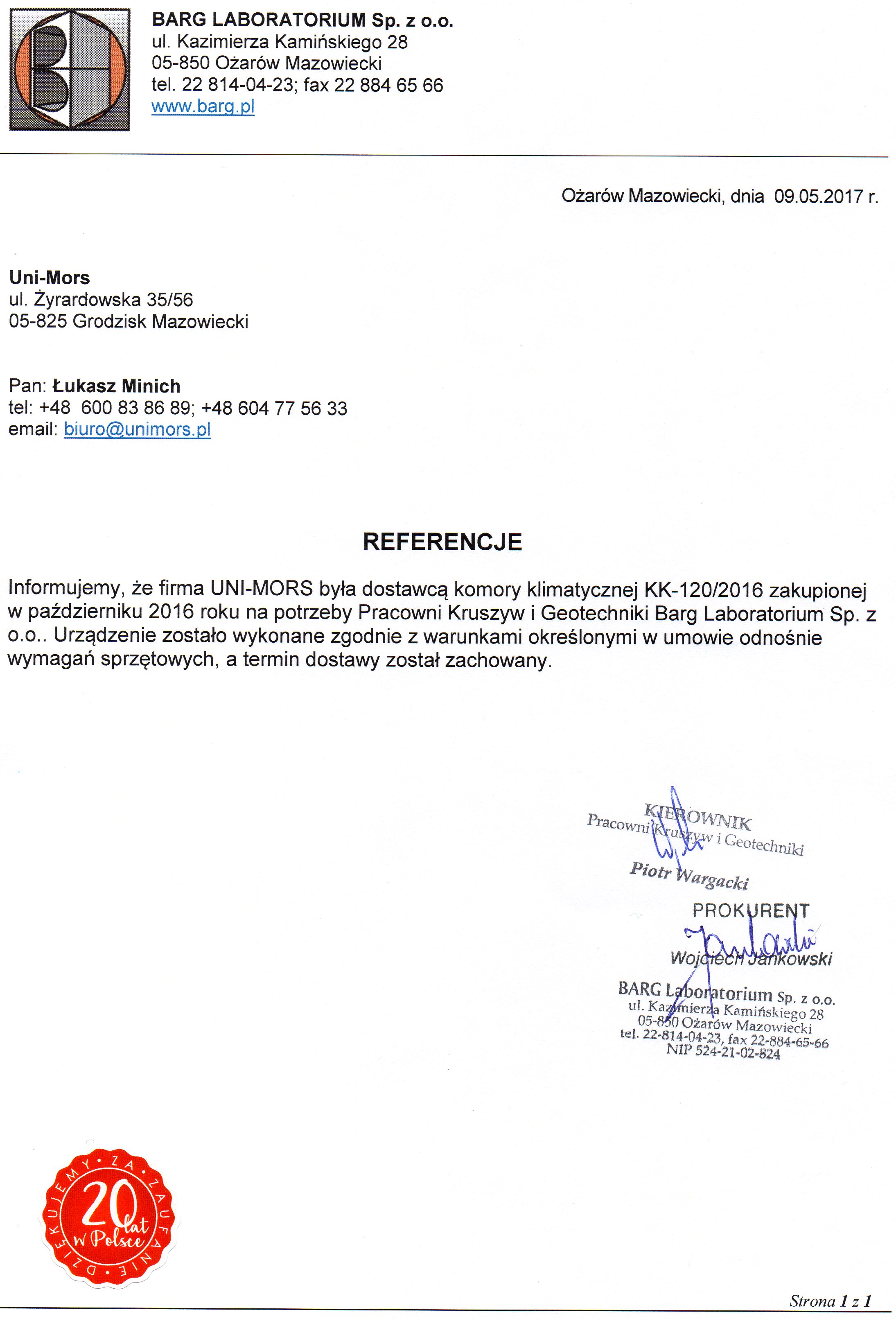 Referencje BARG 2017